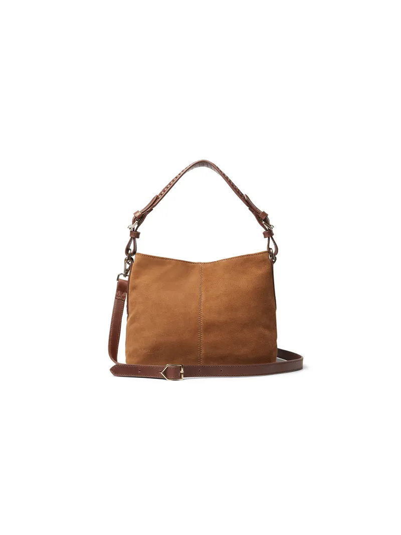 Fairfax and Favor Mini Tetbury Handbag Tan Suede-1