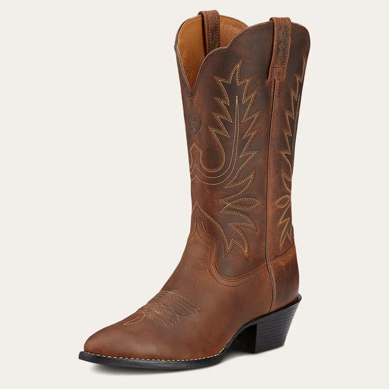 Ariat Heritage R Toe Western Distresssed Brown-1