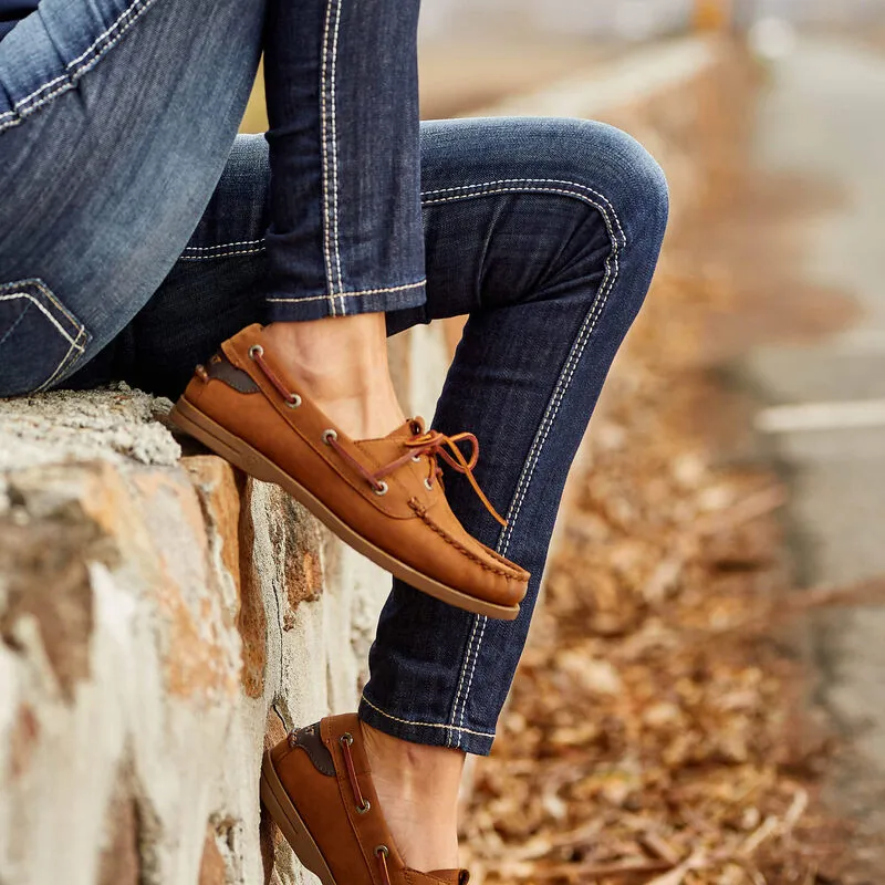Ariat Antigua Boat Shoe Walnut-1