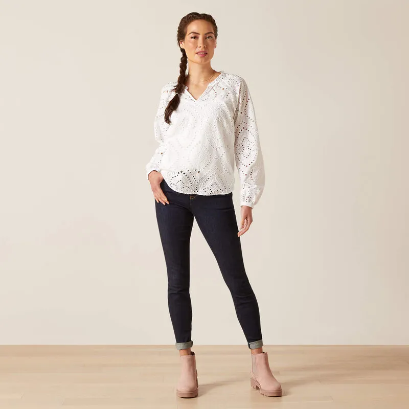 Ariat Decelea Blouse White-4