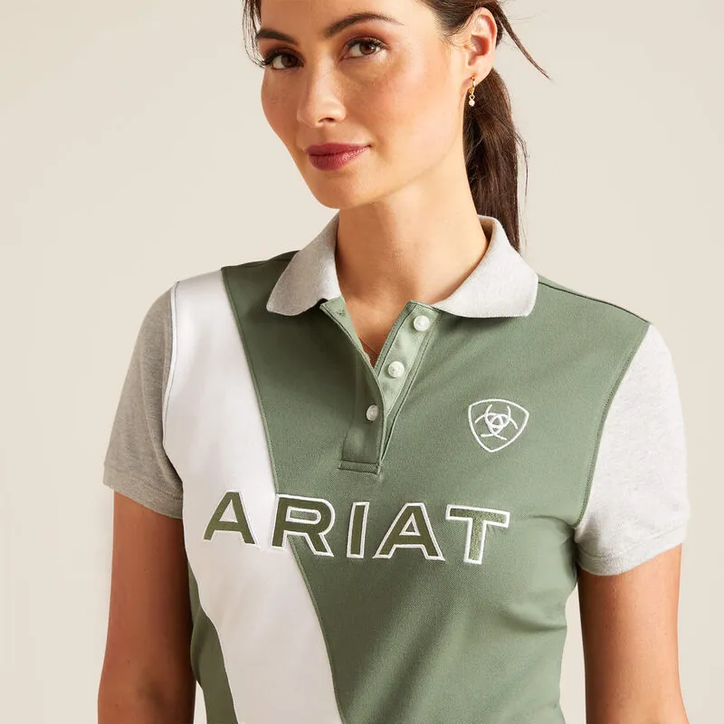 Ariat Taryn Short Sleeve Polo Duck Green-2