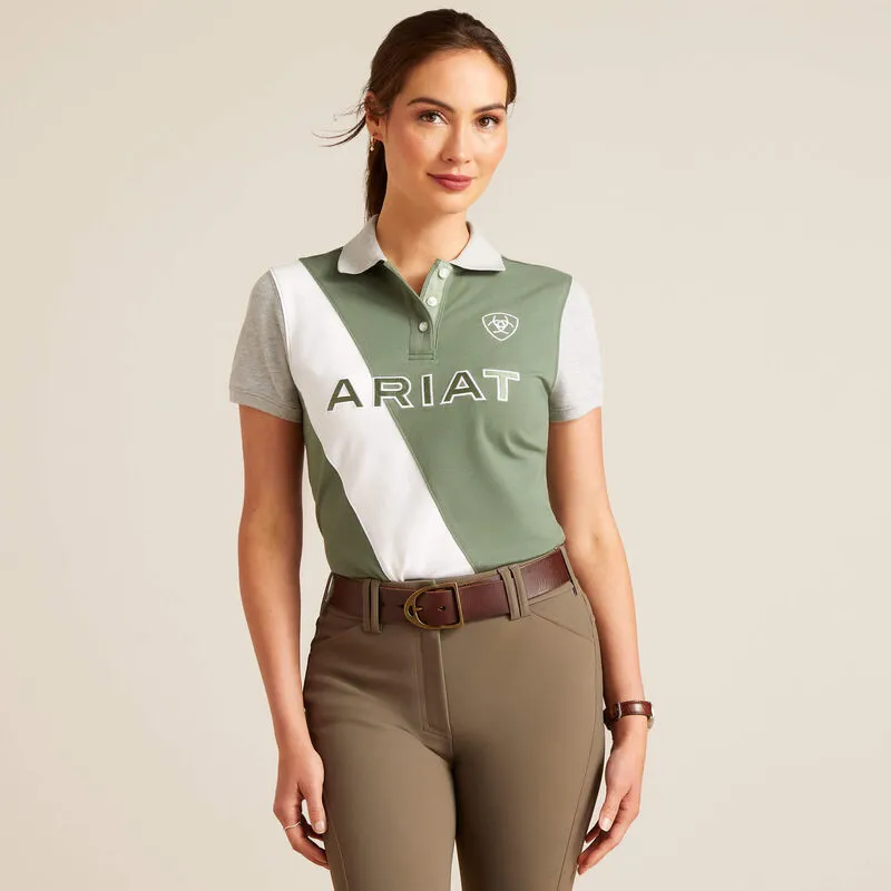 Ariat Taryn Short Sleeve Polo Duck Green-1
