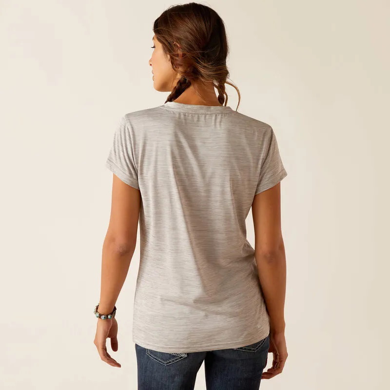 Ariat Laguna Logo SS Base Layer Alloy-2