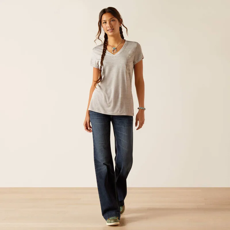 Ariat Laguna Logo SS Base Layer Alloy-3