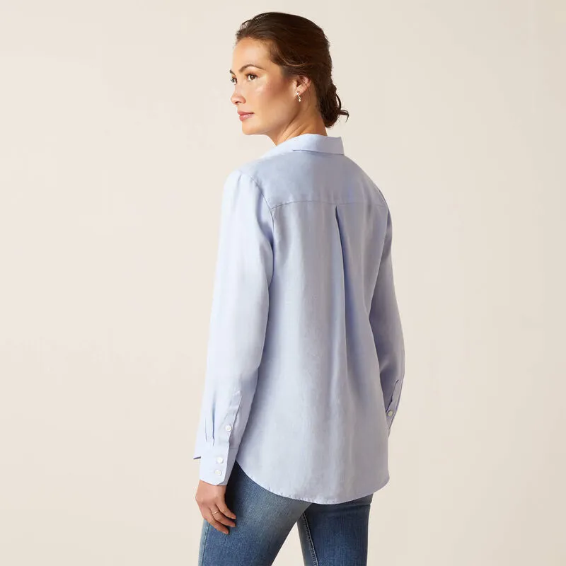 Ariat Cazadero Blouse Chambray Blue-2