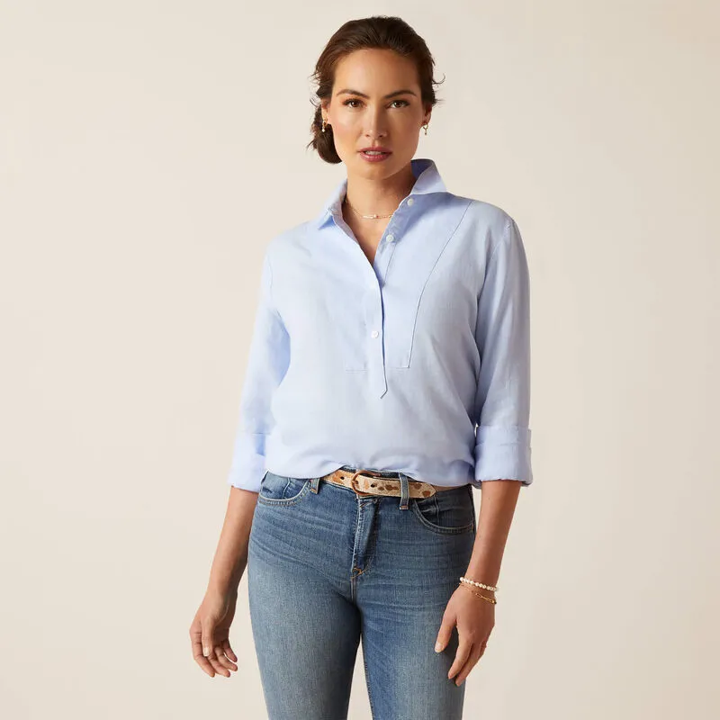 Ariat Cazadero Blouse Chambray Blue-3