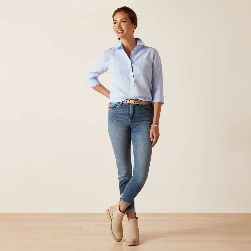 Ariat Cazadero Blouse Chambray Blue-4