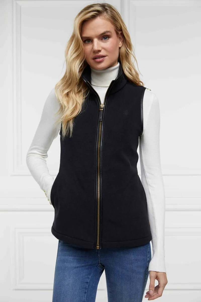 Holland Cooper Country Fleece Gilet Black-1