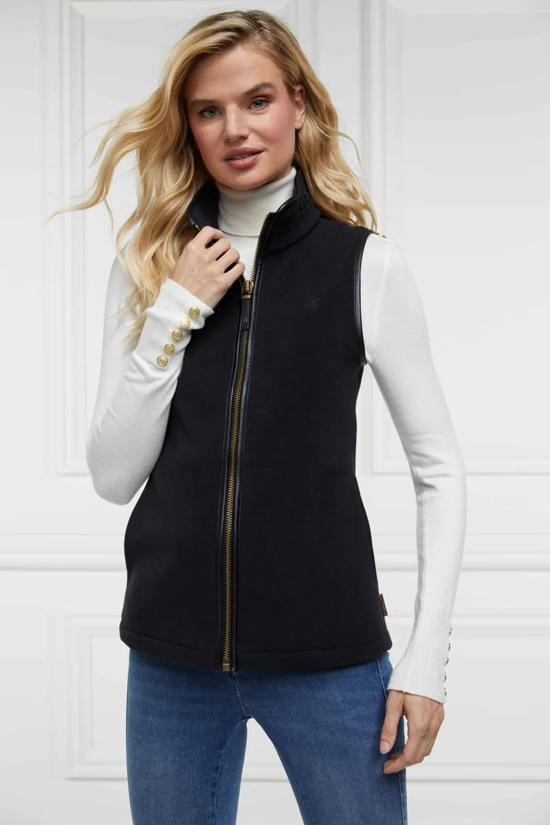 Holland Cooper Country Fleece Gilet Black-2