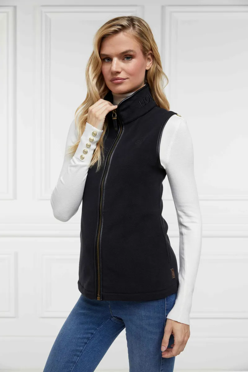 Holland Cooper Country Fleece Gilet Black-4
