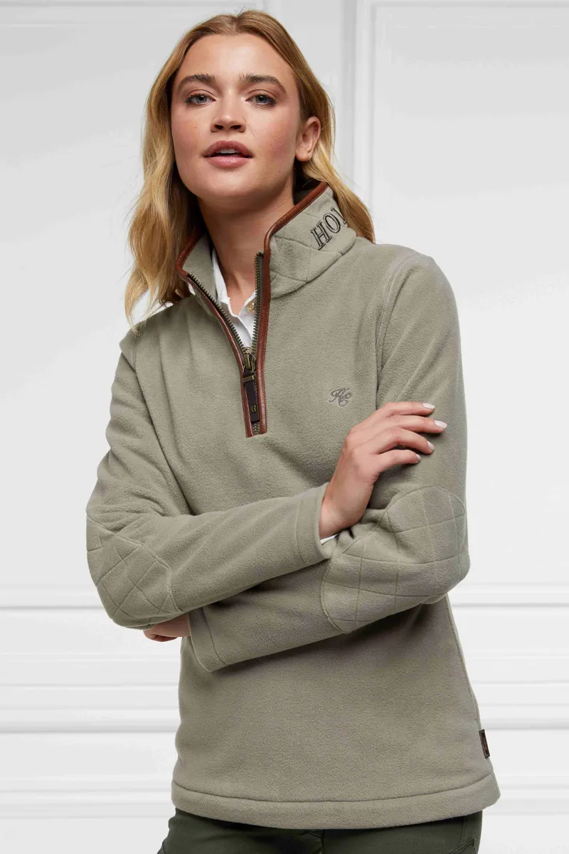 Holland Cooper Country Fleece Half Zip Jumper Sage-1