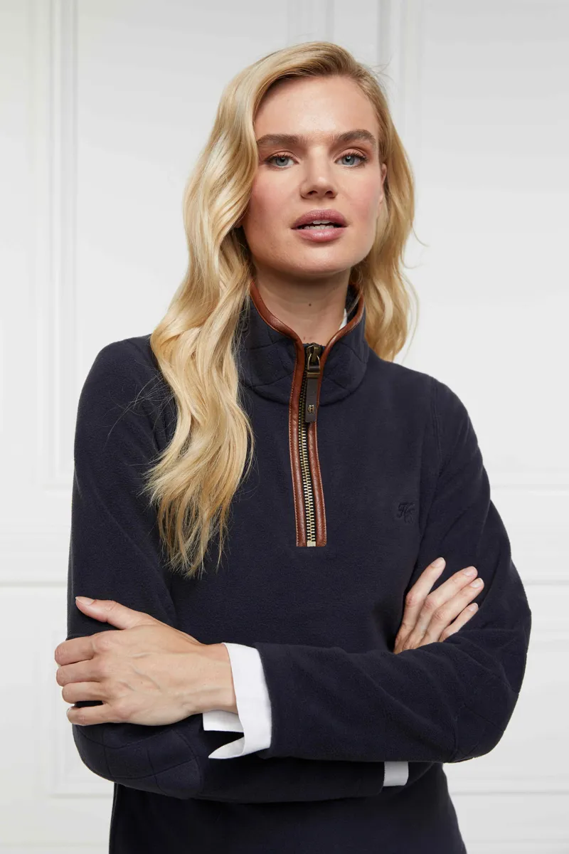 Holland Cooper Country Fleece Half Zip Jumper Ink Navy-3