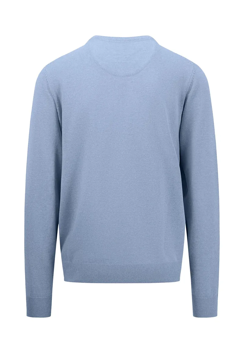 Fynch Hatton Fine Knitted Sweater with O-Neckline Summer Breeze-5