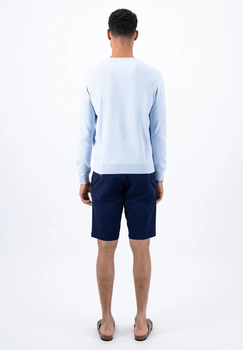 Fynch Hatton Fine Knitted Sweater with O-Neckline Summer Breeze-2