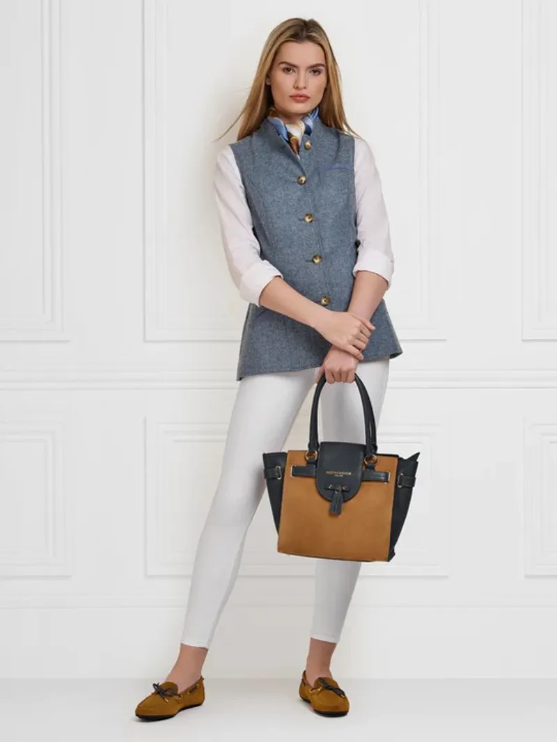 Fairfax and Favor Henley Tan Navy Suede-1