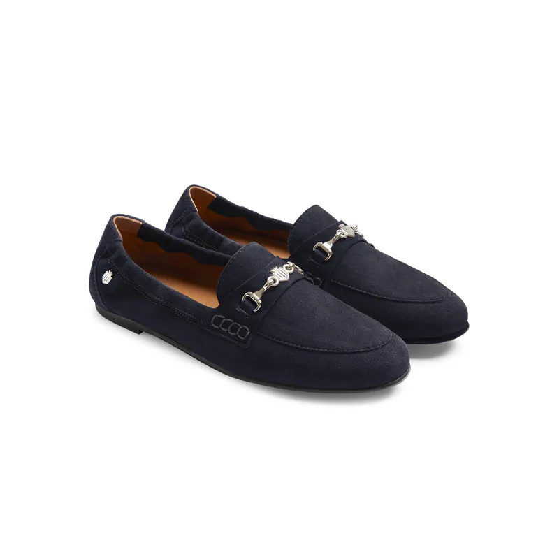Fairfax and Favor Newmarket Loafers Navy Suede-5