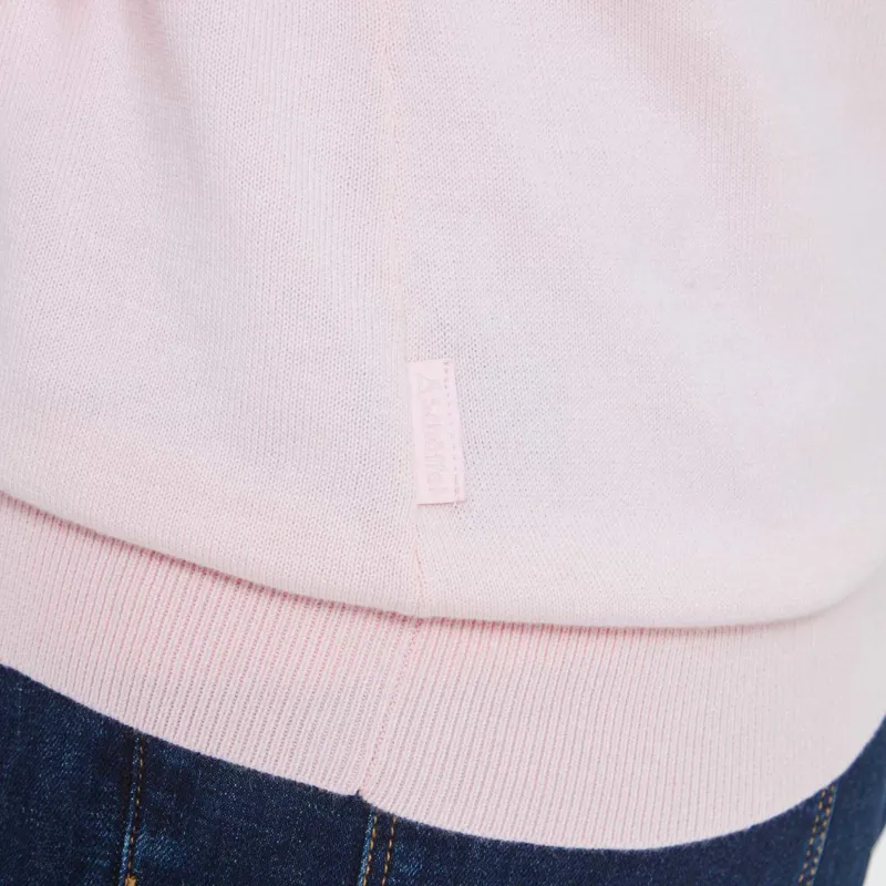 Schoffel Polperro Pima Quarter Zip Jumper Blush-4