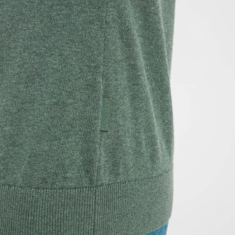 Schoffel Polperro Pima Quarter Zip Jumper Country Green-3