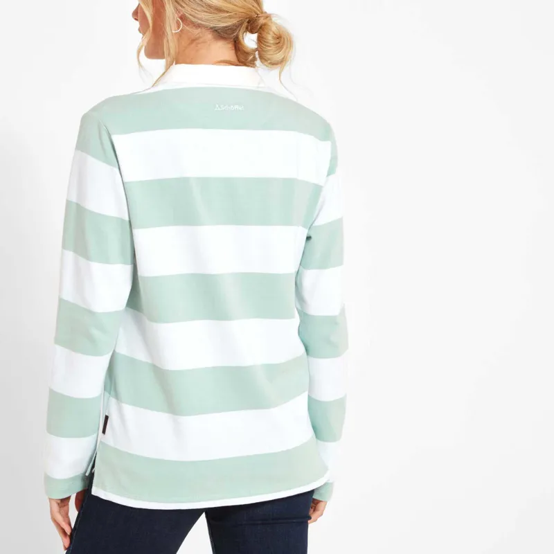 Schoffel St Mawgan Rugby Shirt Mint/White Stripe-2