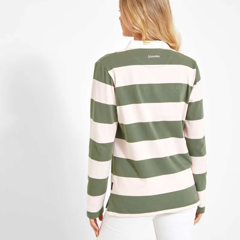 Schoffel St Mawgan Rugby Shirt Cedar / Blush Stripe-2