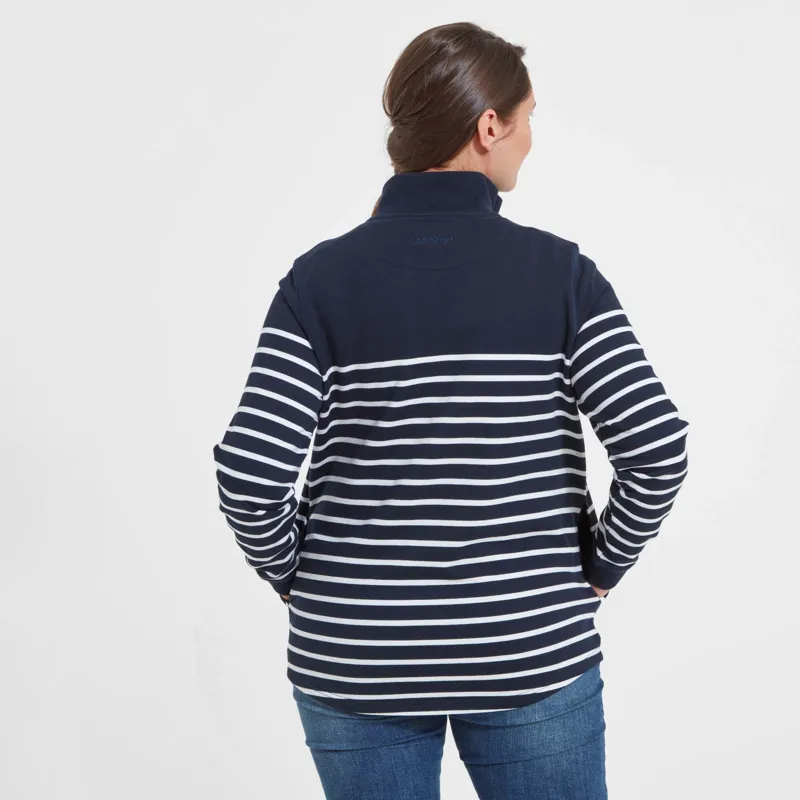 Schoffel Hope Cove Sweatshirt Navy Stripe-2