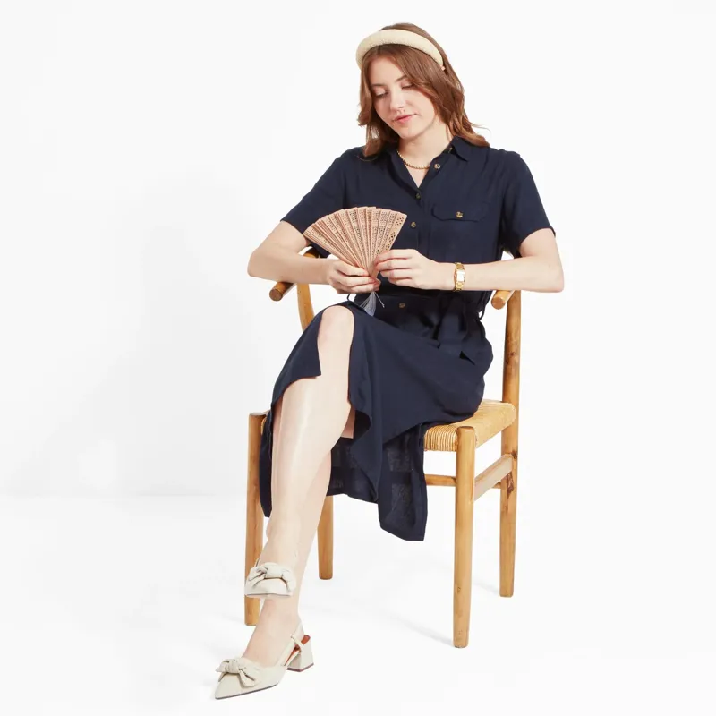 Schoffel Daisy Linen Dress Navy-5