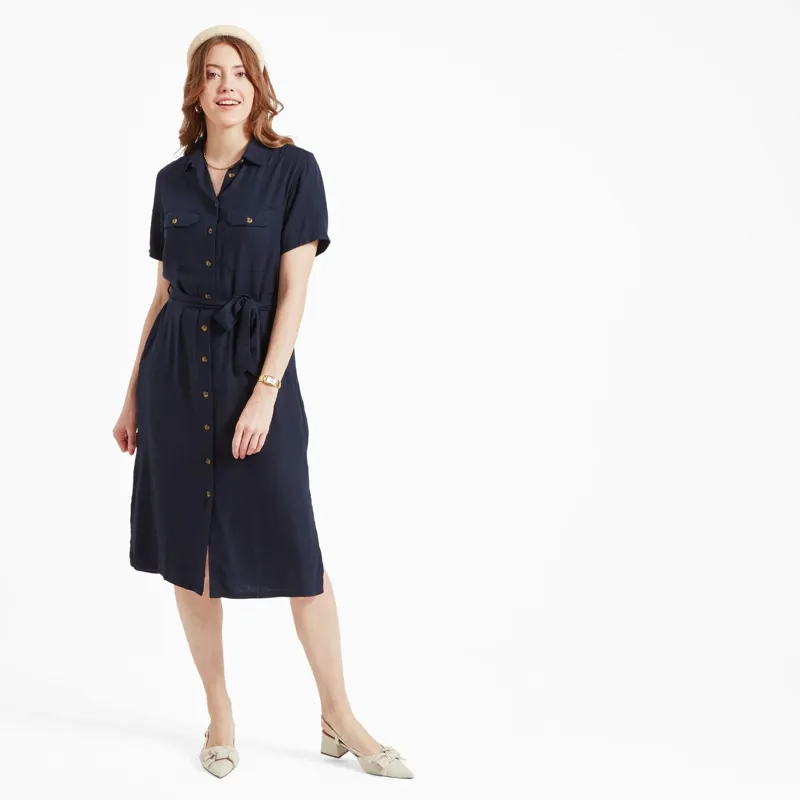 Schoffel Daisy Linen Dress Navy-4