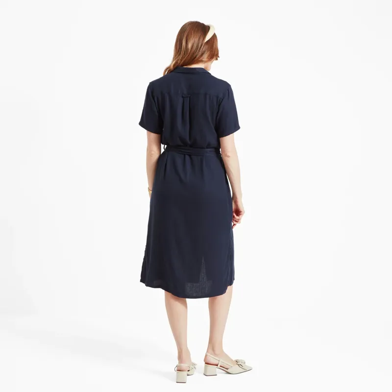 Schoffel Daisy Linen Dress Navy-2