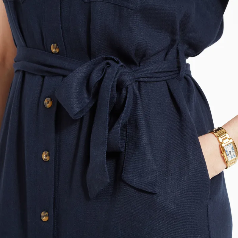 Schoffel Daisy Linen Dress Navy-7