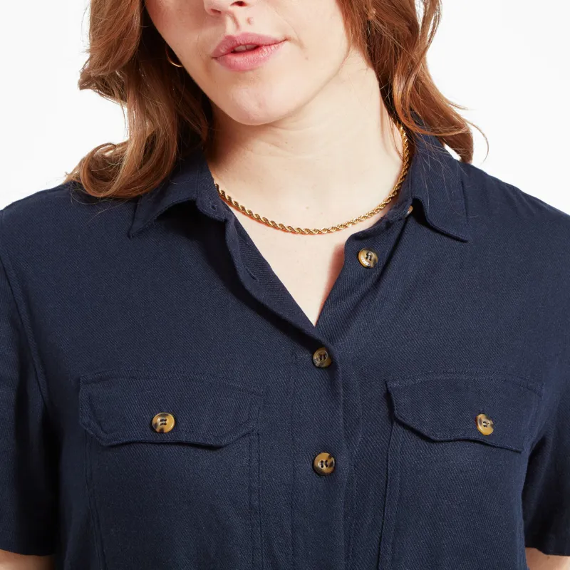 Schoffel Daisy Linen Dress Navy-6