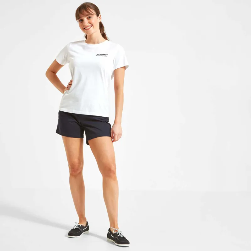 Schoffel Torre Tshirt White/Navy Logo-2