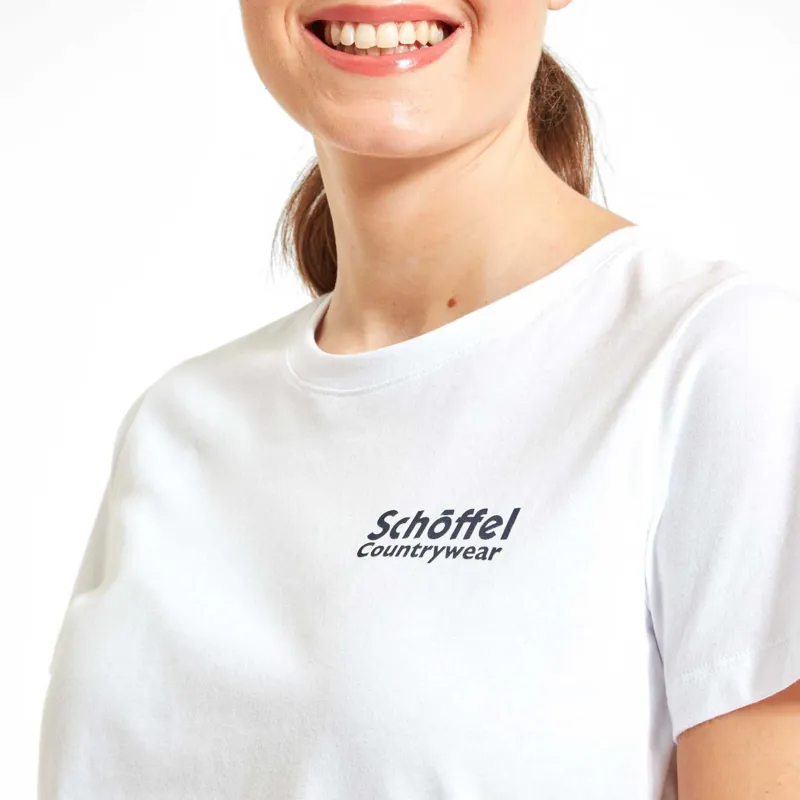 Schoffel Torre Tshirt White/Navy Logo-3