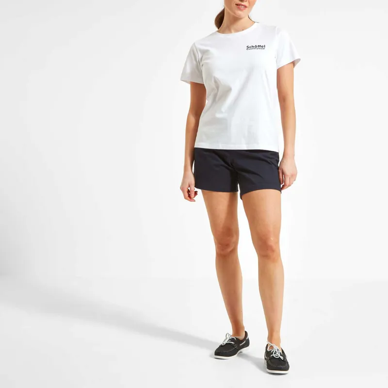 Schoffel Torre Tshirt White/Navy Logo-5