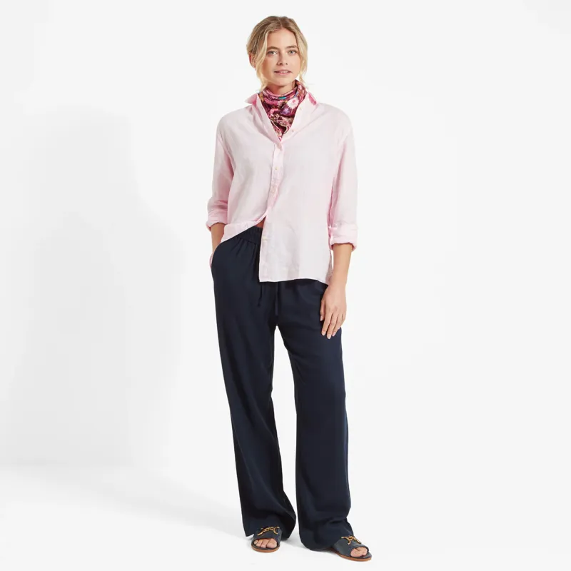 Schoffel Salthouse Linen Shirt Pale Pink-5