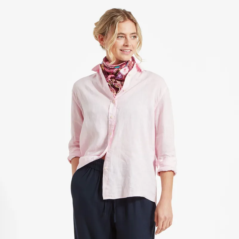 Schoffel Salthouse Linen Shirt Pale Pink-6