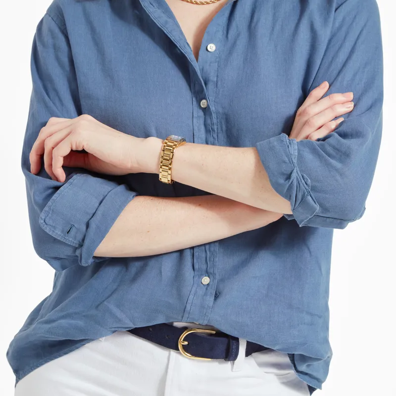 Schoffel Salthouse Linen Shirt French Navy-3