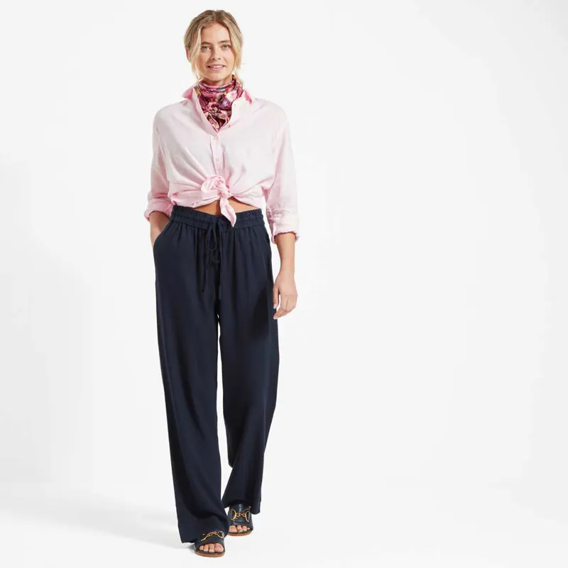 Schoffel Daphne Linen Trousers Navy-3