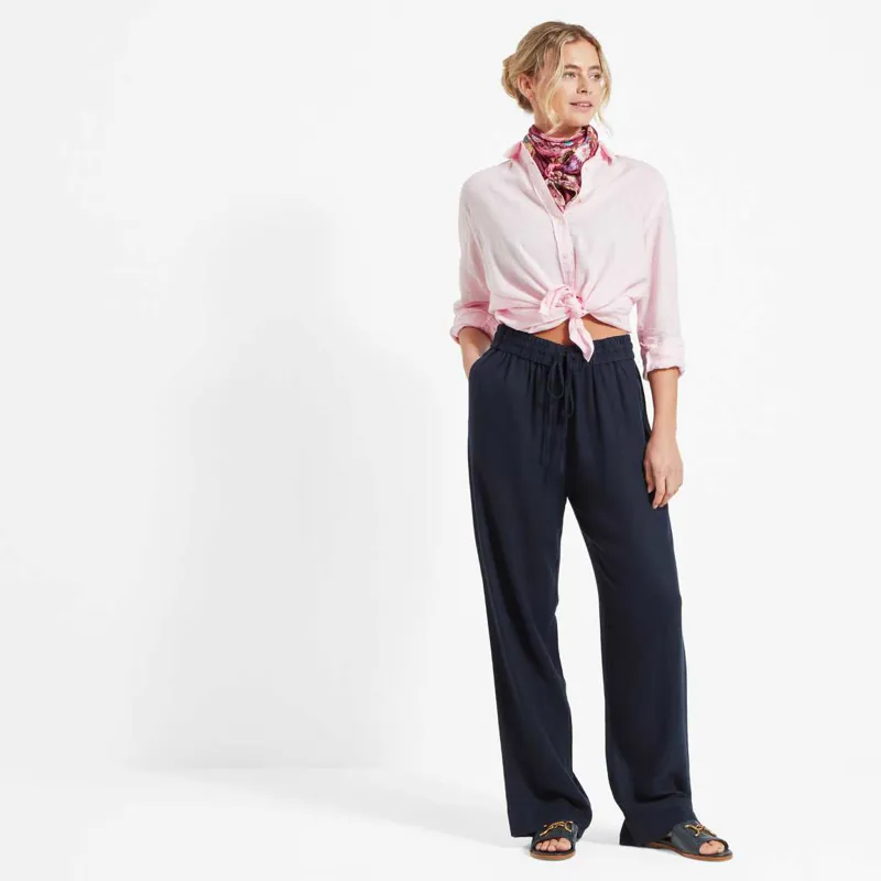 Schoffel Daphne Linen Trousers Navy-4