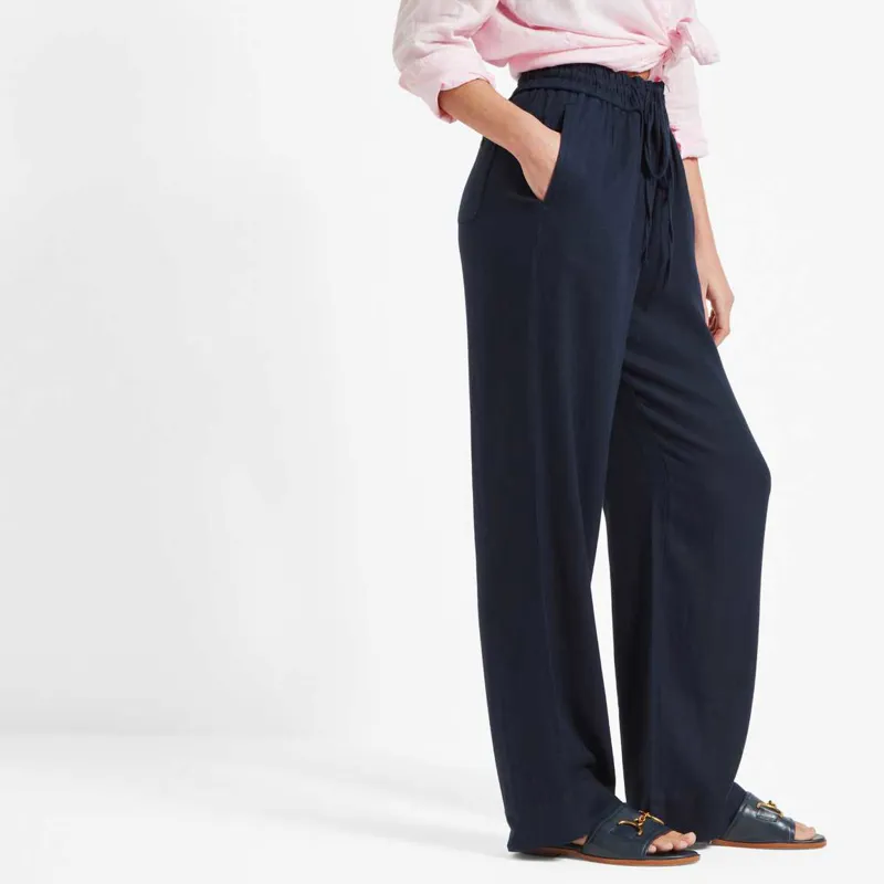 Schoffel Daphne Linen Trousers Navy-2