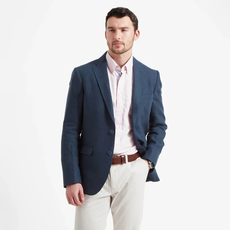 Schoffel Cowes Linen Jacket Blue-1