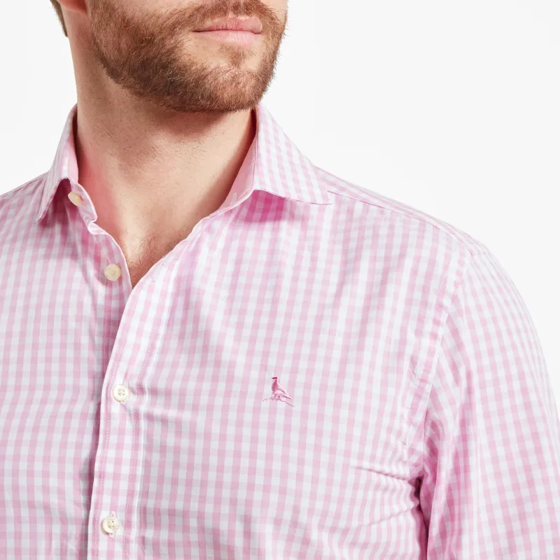 Schoffel Thorpeness Tailored Shirt Pink Check-3