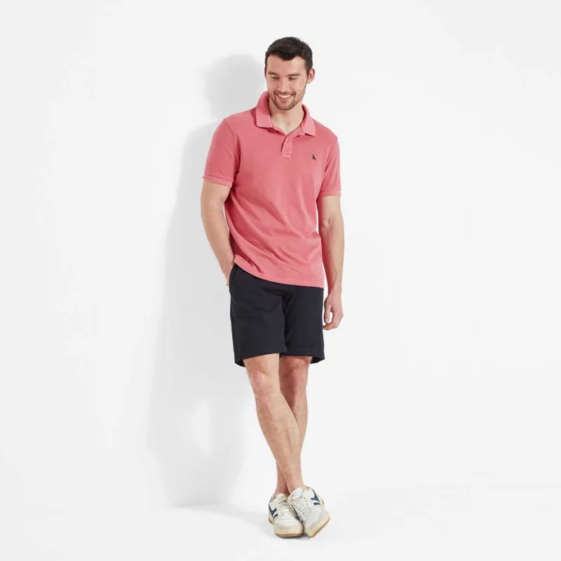 Schoffel St Ives Garment Dyed Polo Shirt Coral-1