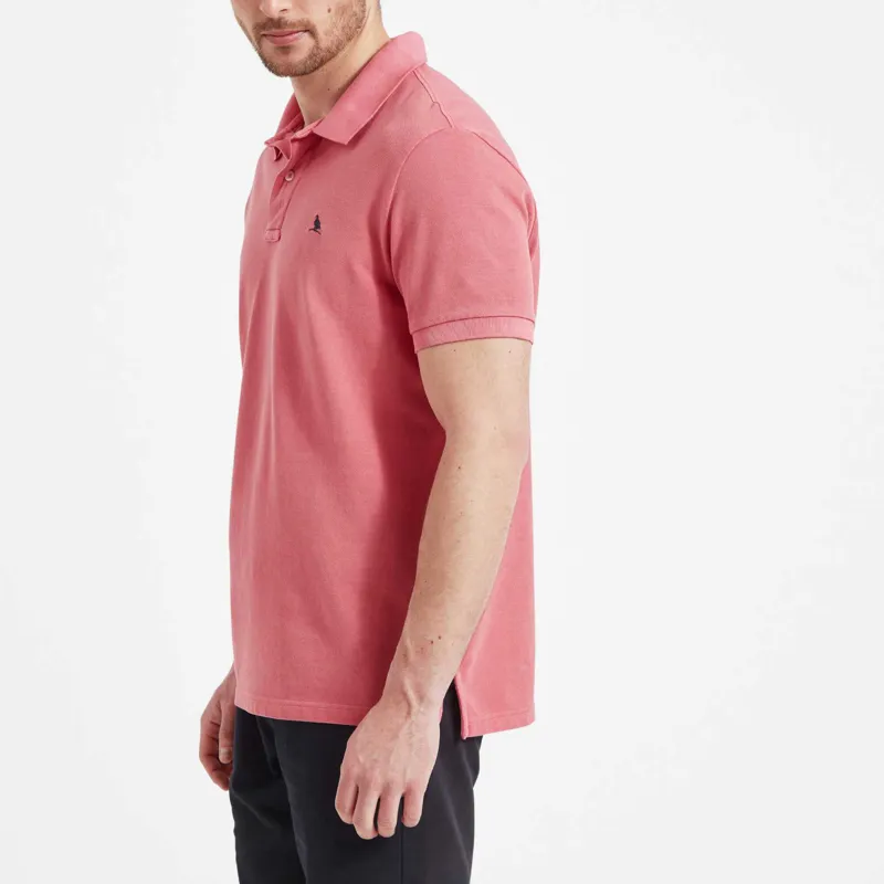 Schoffel St Ives Garment Dyed Polo Shirt Coral-2