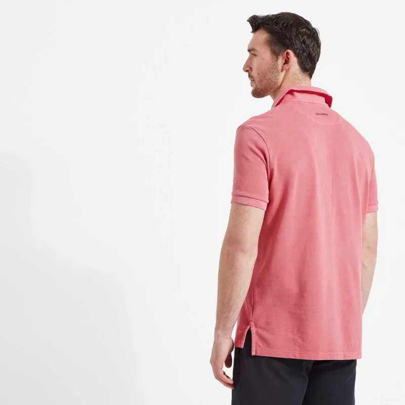 Schoffel St Ives Garment Dyed Polo Shirt Coral-4
