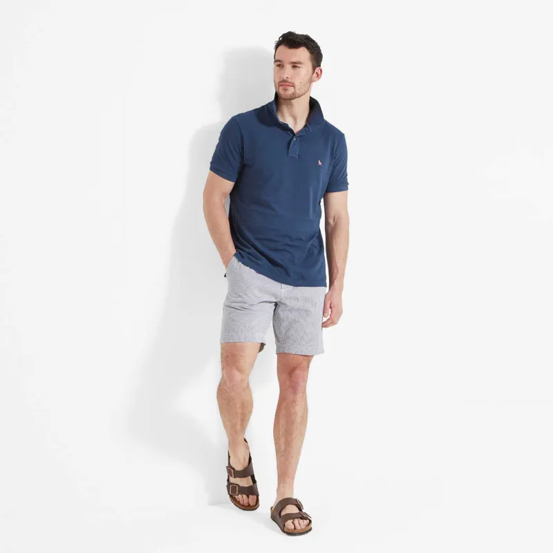 Schoffel St Ives Garment Dyed Polo Shirt French Navy-2