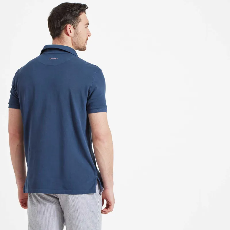 Schoffel St Ives Garment Dyed Polo Shirt French Navy-5