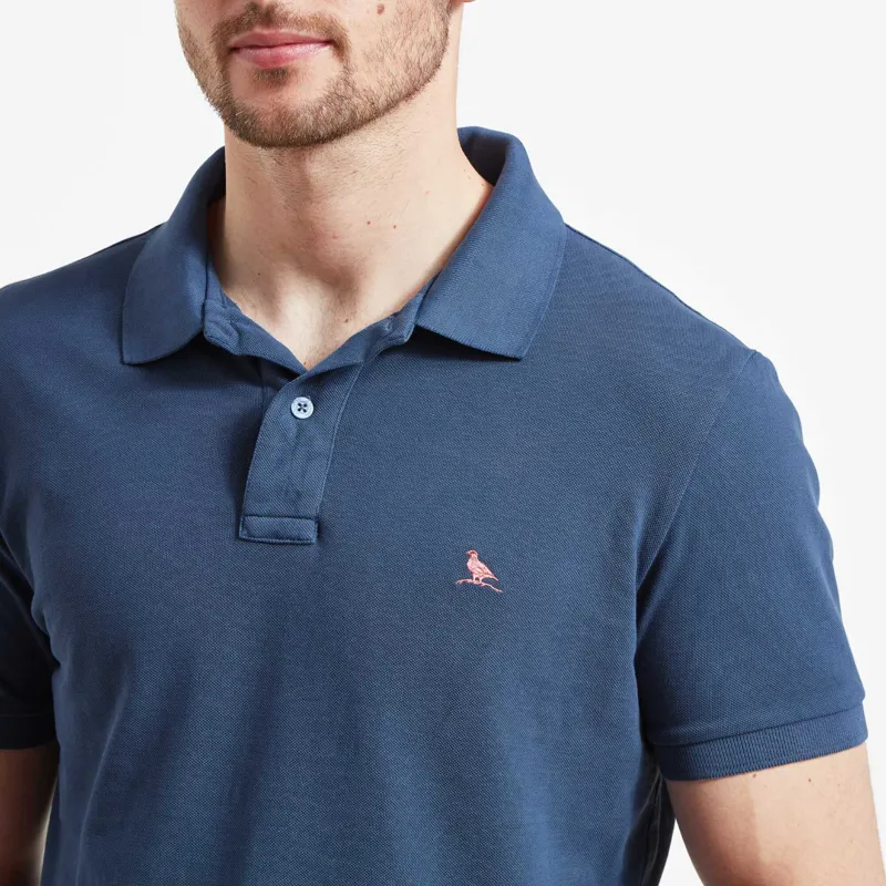 Schoffel St Ives Garment Dyed Polo Shirt French Navy-6