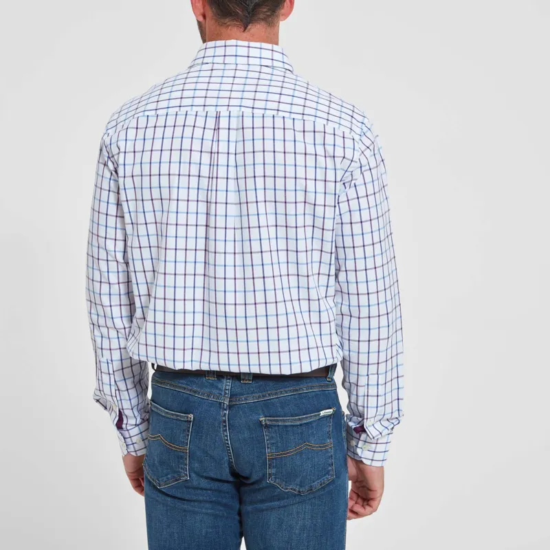 Schoffel Baconsthorpe Tailored Shirt Purple Check-2