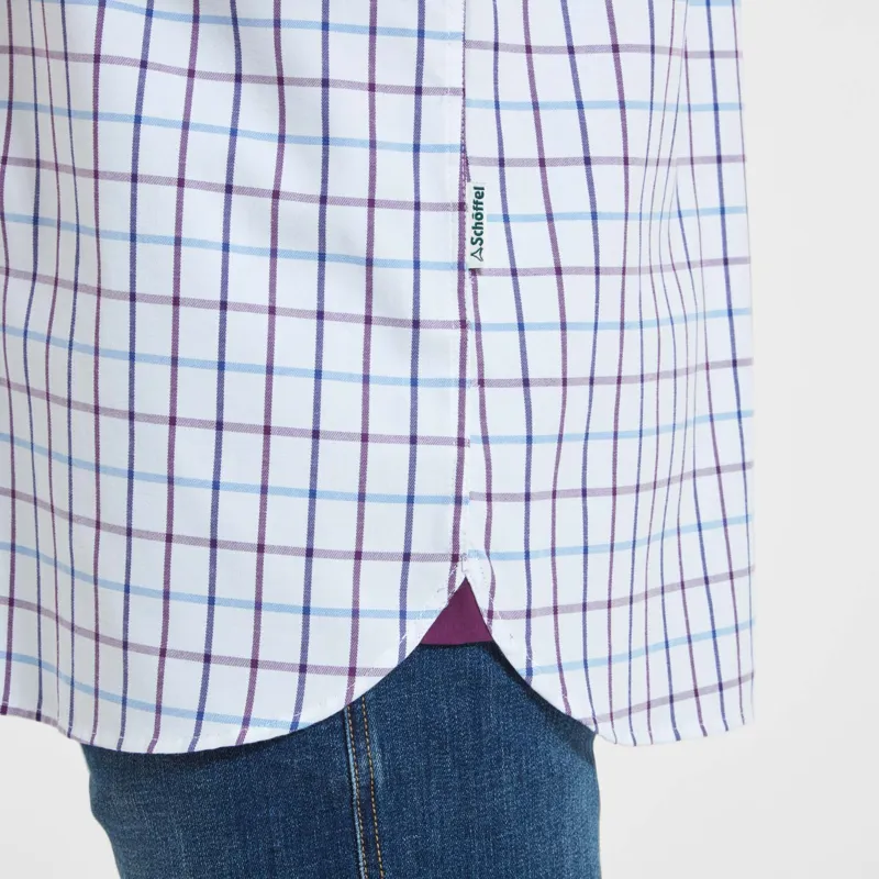 Schoffel Baconsthorpe Tailored Shirt Purple Check-3