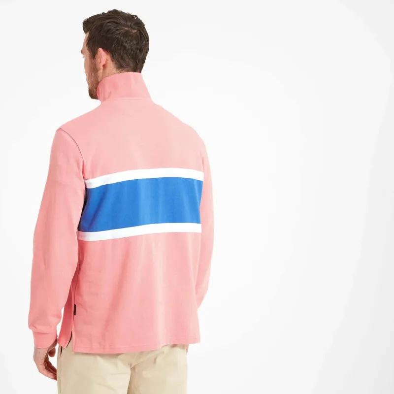 Schoffel Exeter Unisex Quarter Zip Jumper Flamingo-5
